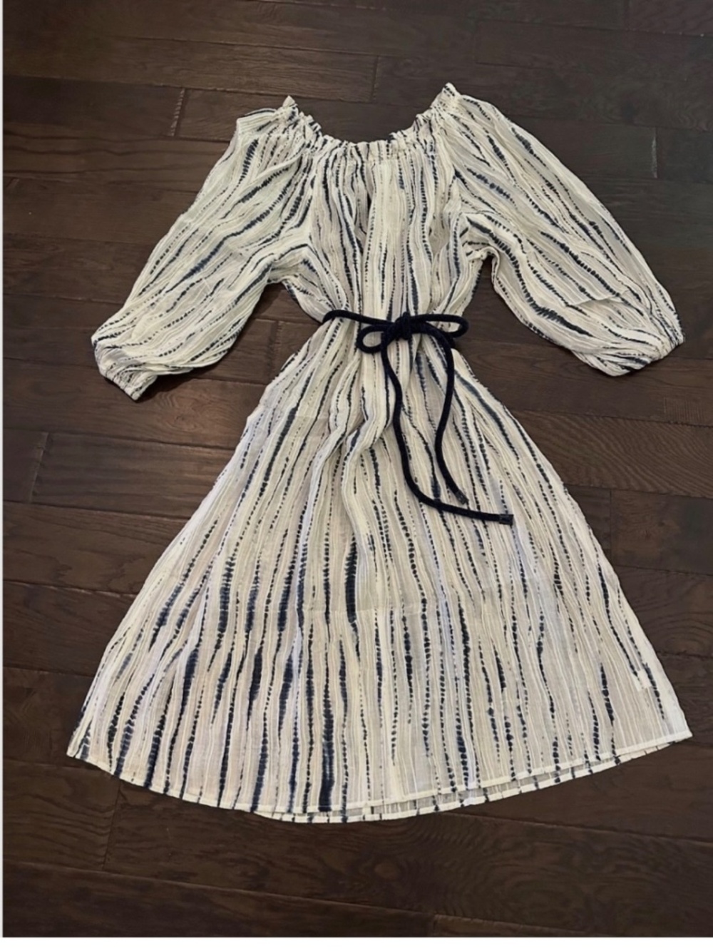 RARE TORY BURCH $898 Tie Dye Ruffle Midi Dress XS - Fits S/M NWOT - Picture 6 of 9